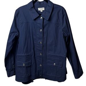 Vintage Norm Thompson Woman’s Cargo Pocket Long Field Chore Jacket SZ XL P Barn